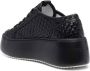 Vic Matié Zwarte leren casual sneakers Black Dames - Thumbnail 3