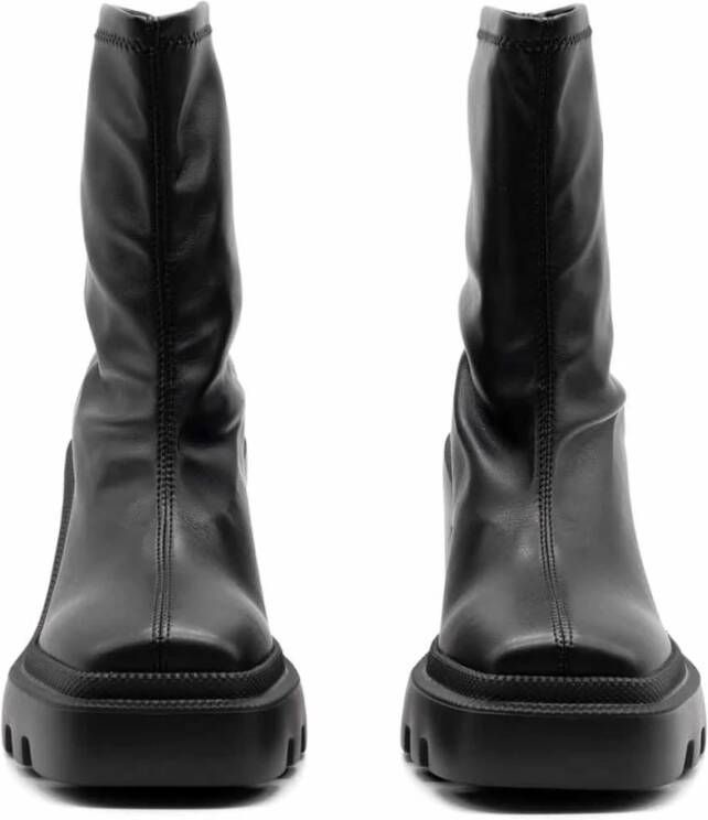 Vic Matié Zwarte Eco-leer Gear Hak Laars Black Dames