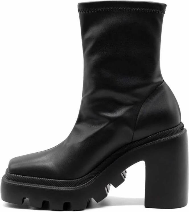 Vic Matié Zwarte Eco-leer Gear Hak Laars Black Dames