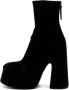 Vic Matié Elegante Suède Enkellaarzen Black Dames - Thumbnail 6
