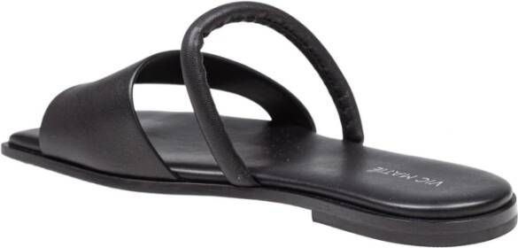 Vic Matié Zwarte Nappa Slipper met Zachte Mignon