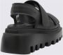 Vic Matié Zwarte rubberen platformsandalen Black Dames - Thumbnail 2