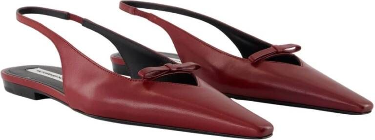 Victoria Beckham Bourgondische Leren Ballerina Elegante Stijl