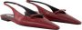 Victoria Beckham Bourgondische Leren Ballerina Elegante Stijl - Thumbnail 2