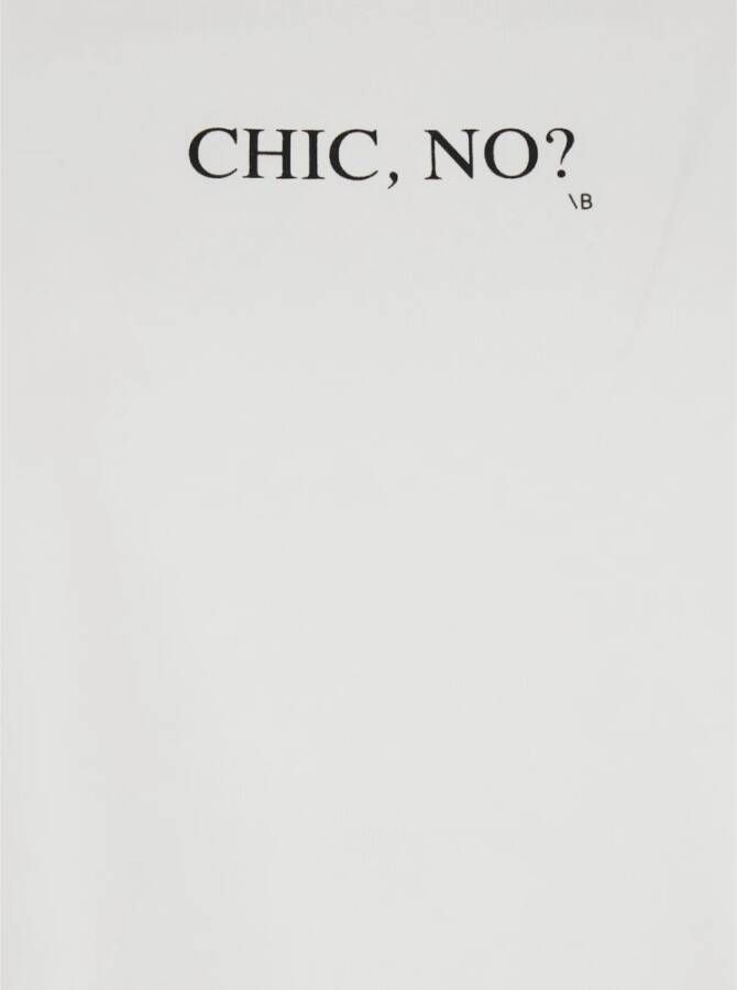 Victoria Beckham Klassieke pasvorm slogan tee wit