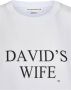 Victoria Beckham Wit T-shirt met 'Vrouw van David' Slogan - Thumbnail 2
