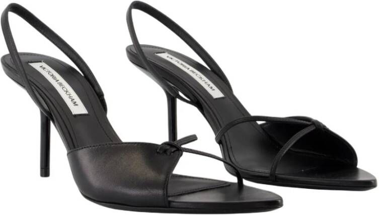 Victoria Beckham Zwarte Leren Naked Sandalen