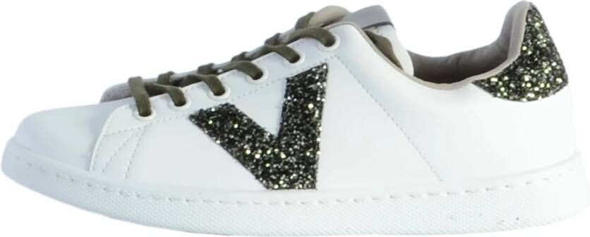 Victoria Dames sportschoenen tenis efecto piel Wit Dames