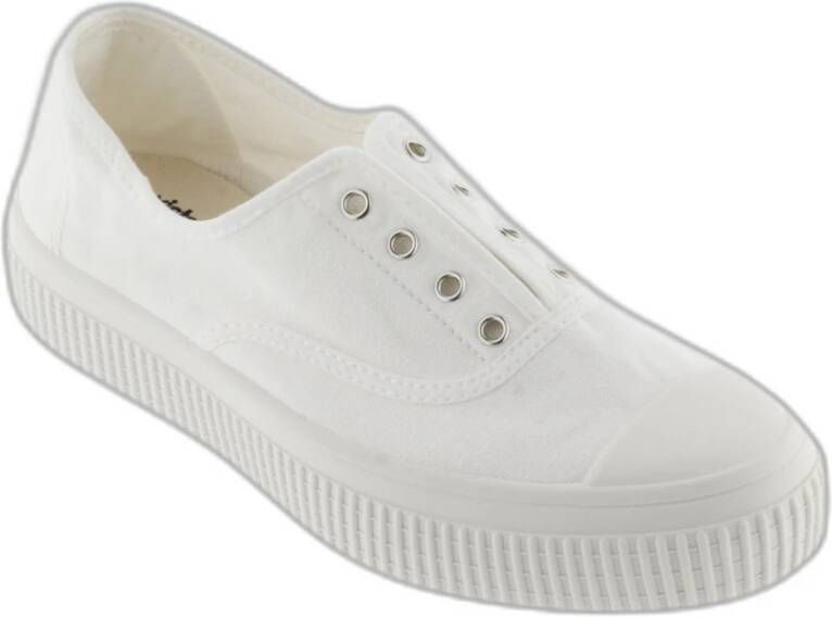 Victoria Damestrainers van canvas Re-Edition Wit Dames