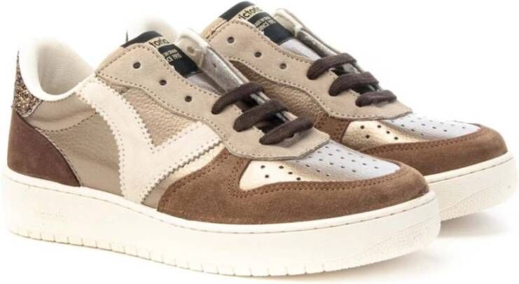 Victoria Glitter Madrid Sneakers voor vrouwen Brown Dames