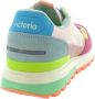Victoria Sneakers Luna Nylon Multicolor Rosa Split Leather - Thumbnail 15