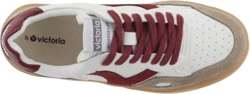 Victoria Seúl Effect Leder & Suède Sneakers Red Dames