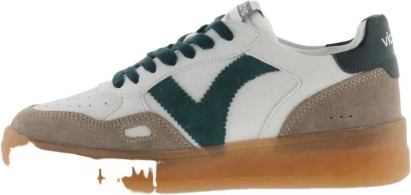 Victoria Seúl Effect Leder & Suède Sneakers Green Heren