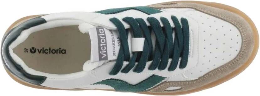 Victoria Seúl Effect Leder & Suède Sneakers Green Heren