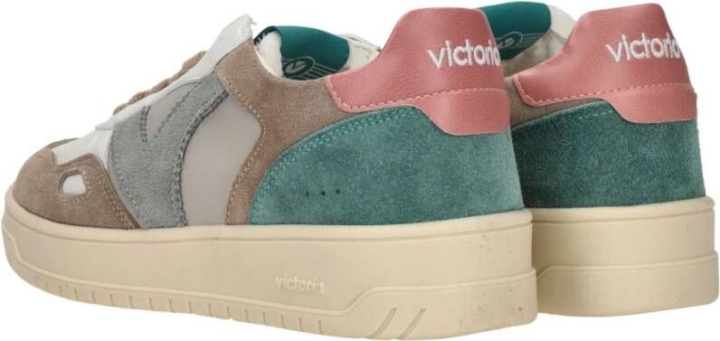 Victoria Sportieve witte sneaker met pastel kleuraccenten Wit Heren