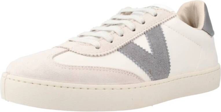 Victoria Stijlvolle vetersneakers Beige Dames