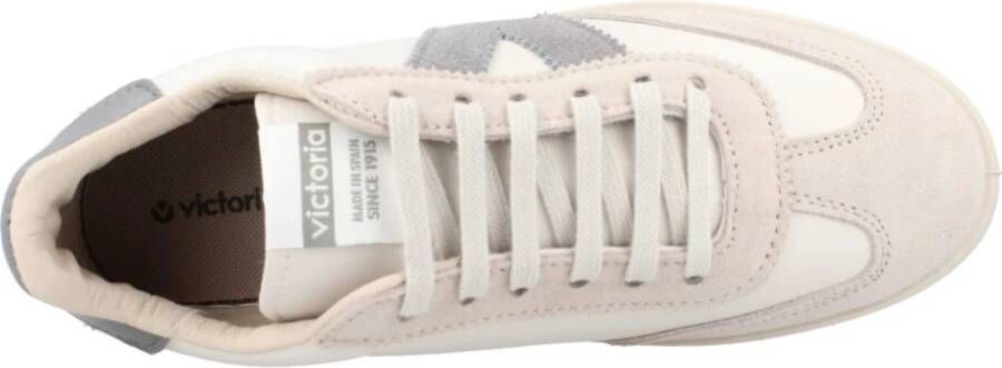 Victoria Stijlvolle vetersneakers Beige Dames