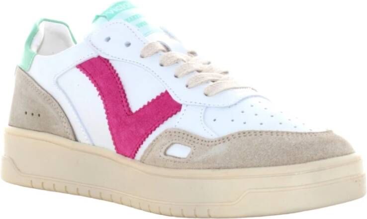 Victoria Sneakers in wit en roze Multicolor Dames