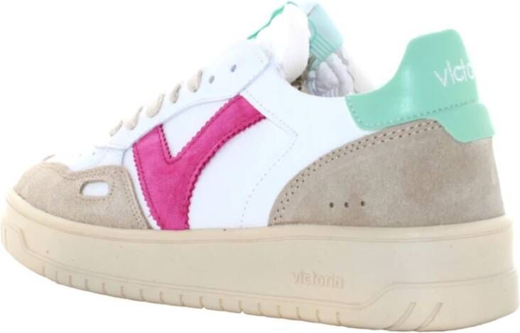 Victoria Sneakers in wit en roze Multicolor Dames