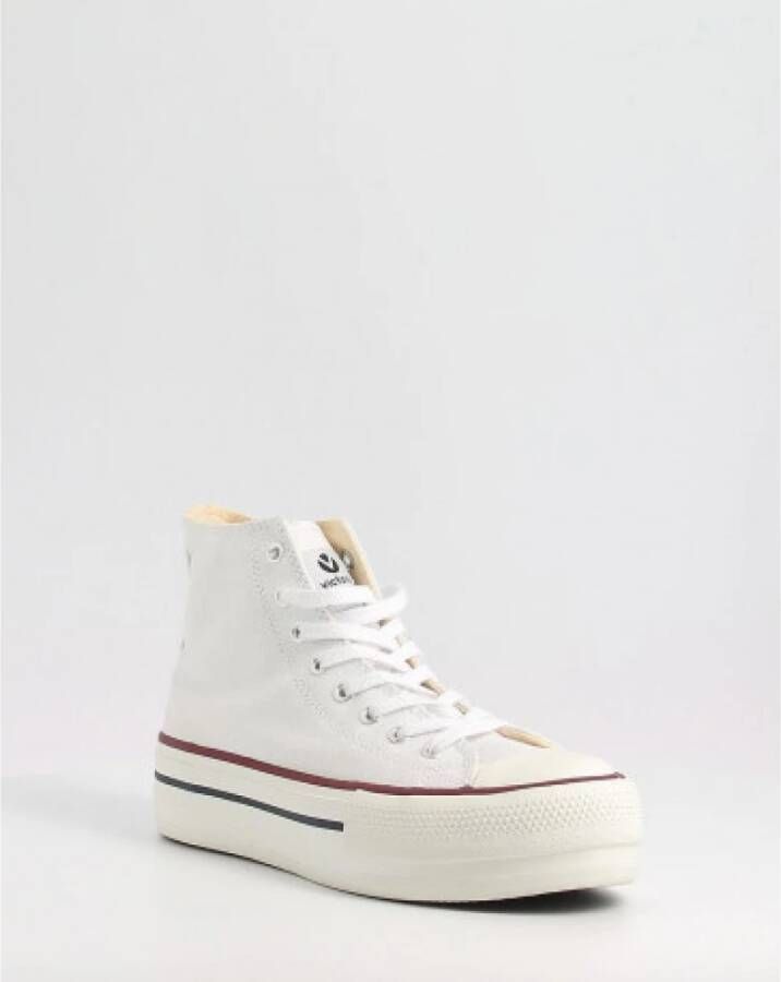 Victoria Witte Dames Platform Sneakers met Veters Wit Dames