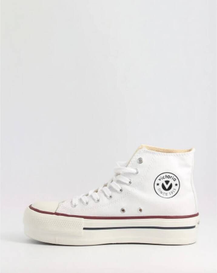 Victoria Witte Dames Platform Sneakers met Veters Wit Dames