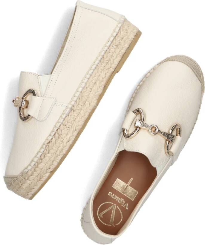 Viguera Witte Espadrilles Beige Dames