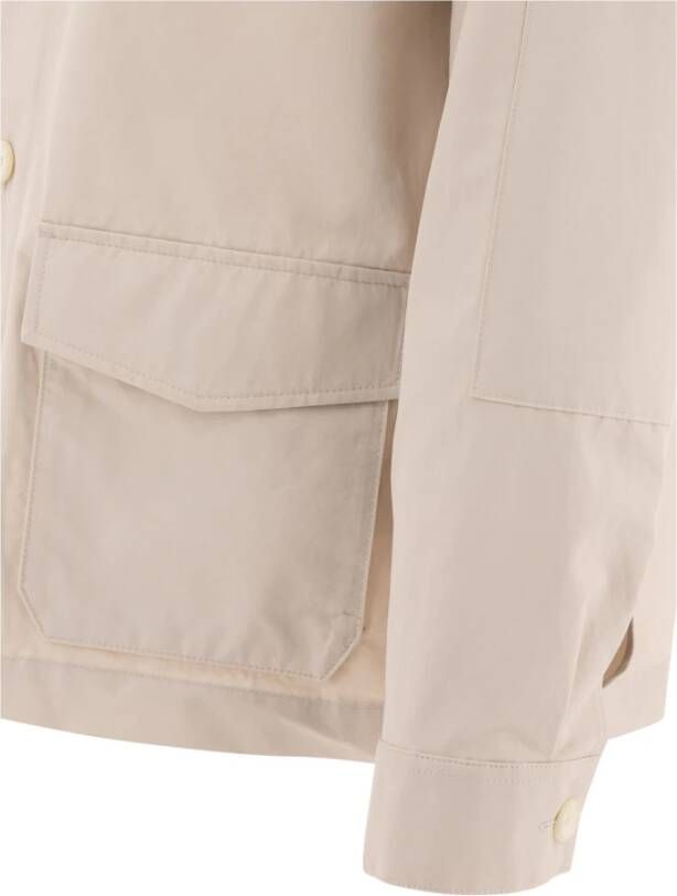 Vince Beige Utility Jack met Elleboog Patches