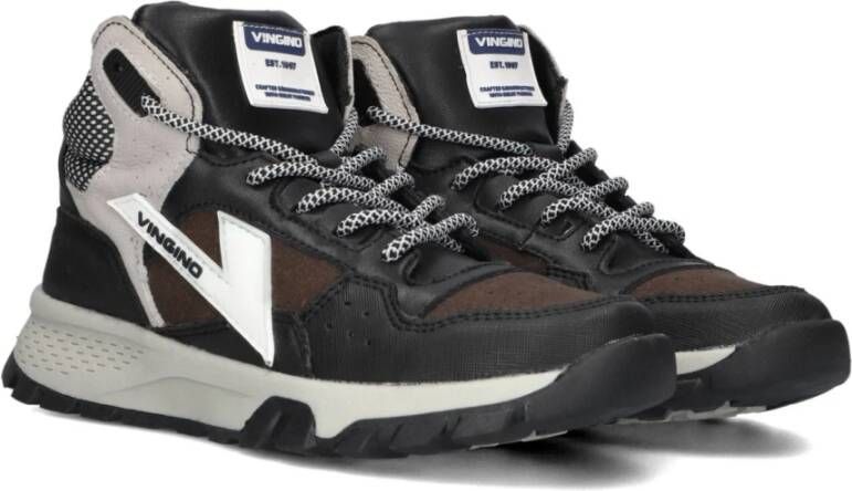 Vingino Zwarte hoge sneakers met stijl