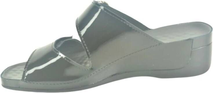 Vital Zwarte Kant Muiltje met Velcro Black Dames