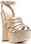 Vivienne Westwood Gouden Strappy Platform Sandalen Beige Dames - Thumbnail 2