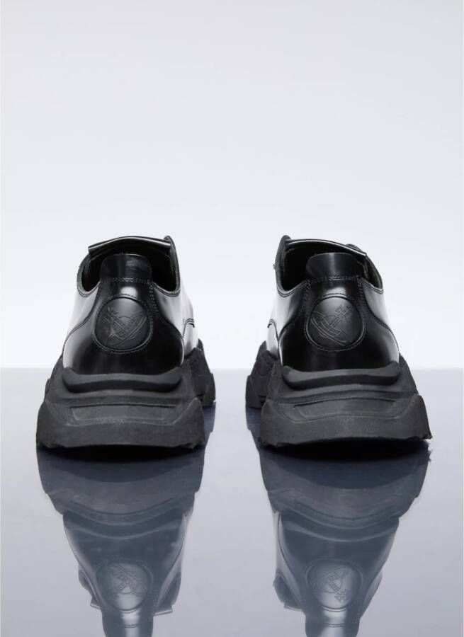 Vivienne Westwood Leren Paardensneakers Ronde Neus Black Heren
