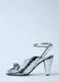 Vivienne Westwood Metallic Leren Bow Peep Hakken Gray Dames - Thumbnail 4