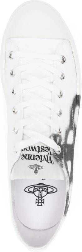 Vivienne Westwood Witte Sneakers Orb Logo Print White Heren
