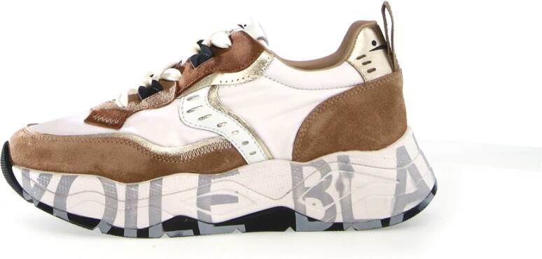 Voile blanche Beige Clubs Sneakers voor Vrouwen Multicolor Dames