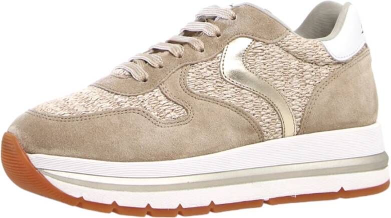 Voile blanche Beige Sneakers Beige Dames