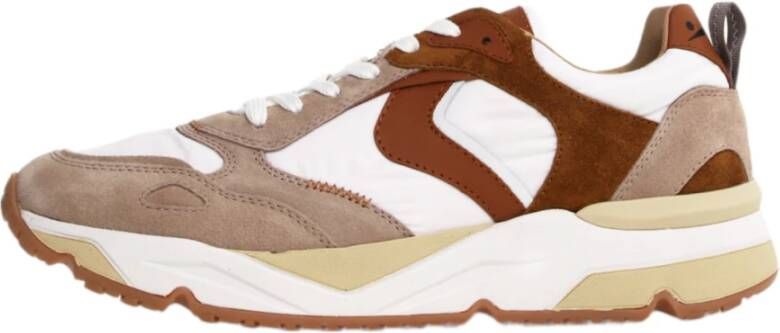 Voile blanche Stijlvolle Beige Sneakers voor Mannen Multicolor Heren