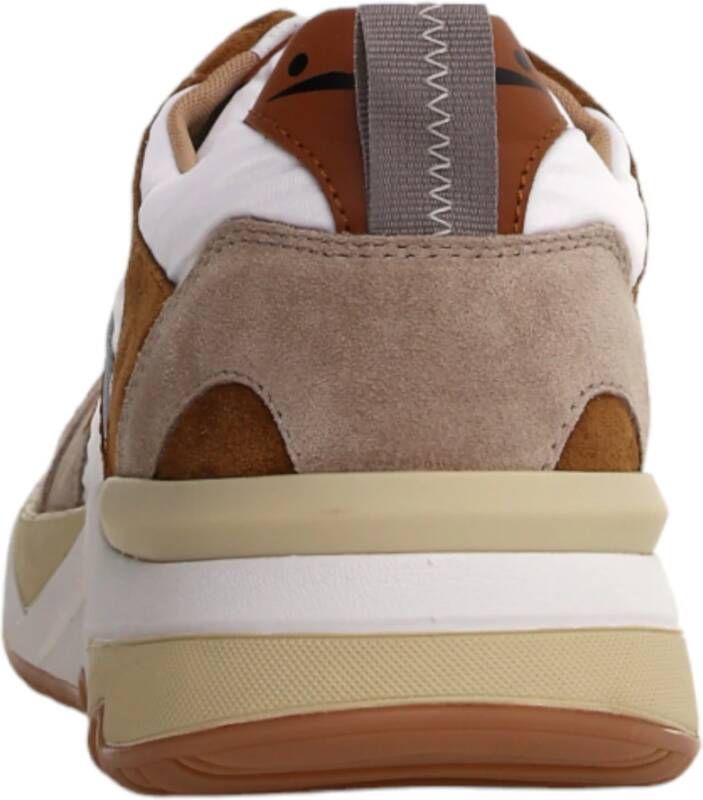 Voile blanche Stijlvolle Beige Sneakers voor Mannen Multicolor Heren