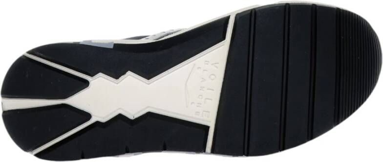Voile Blanche Blauwe Suède Sneaker met Leren Inzetstukken