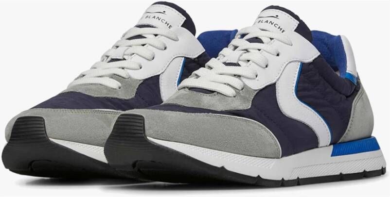 Voile blanche Blauwe Suède Sportieve Sneakers Blue Heren