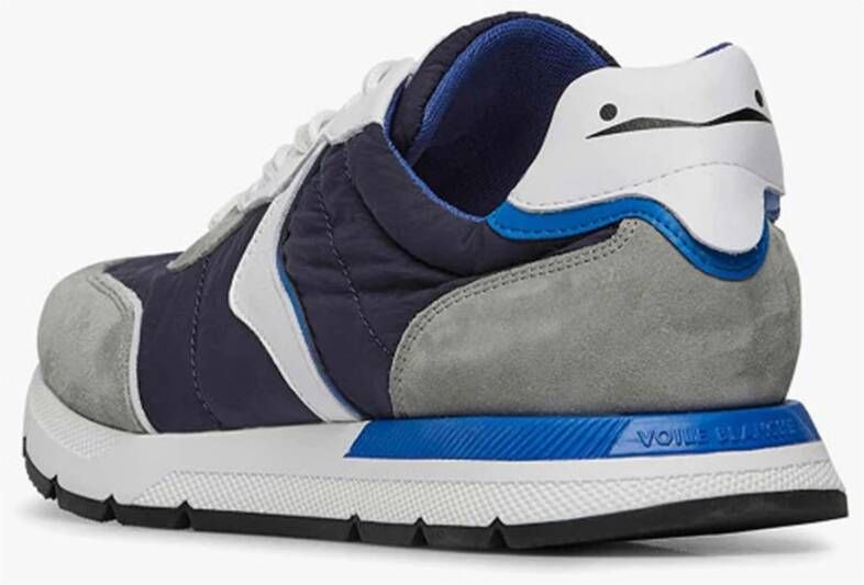 Voile blanche Blauwe Suède Sportieve Sneakers Blue Heren