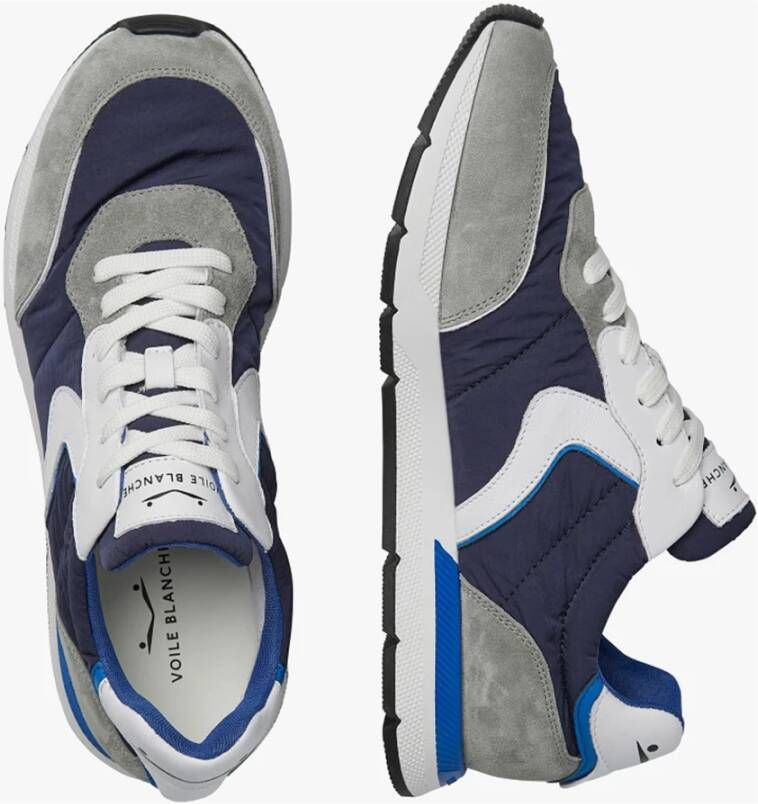 Voile blanche Blauwe Suède Sportieve Sneakers Blue Heren