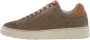 Voile blanche Bruine Leren Sneakers Layton Stijl Brown Heren - Thumbnail 12