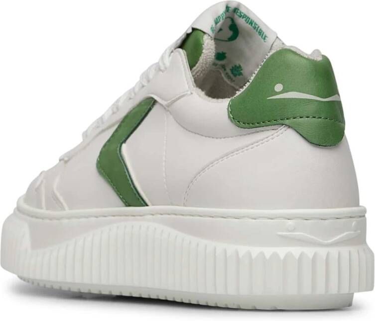 Voile blanche Faux leather sneakers Hybro 03 Woman Green Dames