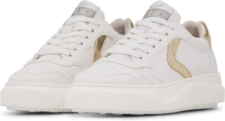 Voile blanche Faux leather sneakers Hybro 03 Woman White Dames