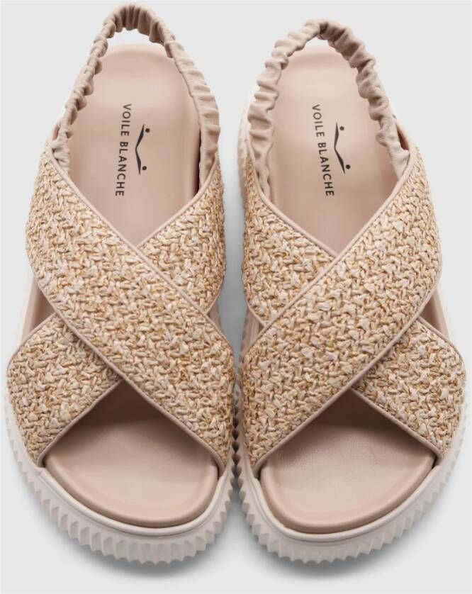 Voile blanche Flat Sandals Beige Dames