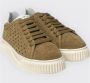 Voile Blanche Geperforeerde Suède Sneakers - Thumbnail 2