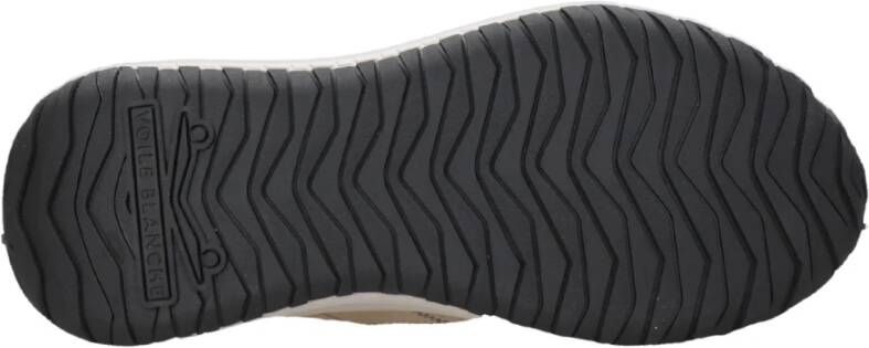 Voile Blanche Grijze Sneakers met Leren Details