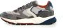 Voile blanche Grijze Sneakers Sportief Ontwerp Leren Inzetstukken Multicolor Heren - Thumbnail 11