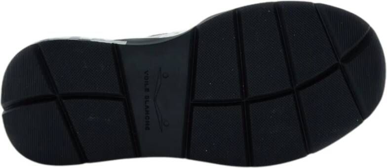 Voile Blanche Grijze Suède Studs Sneakers