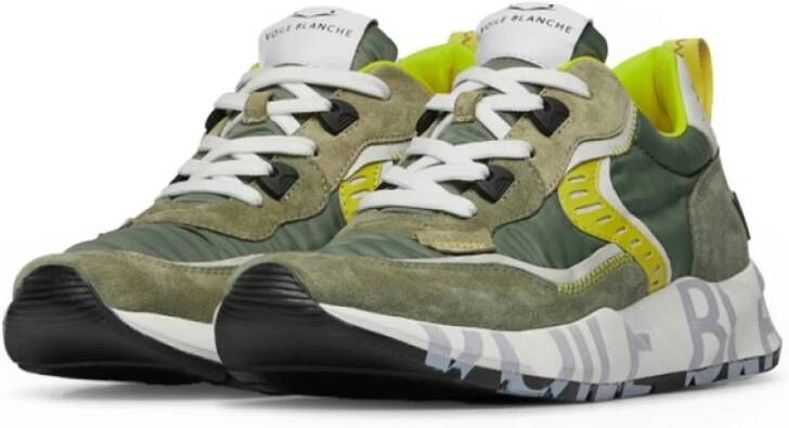 Voile blanche Groene Sneakers met Zoolletters Multicolor Heren